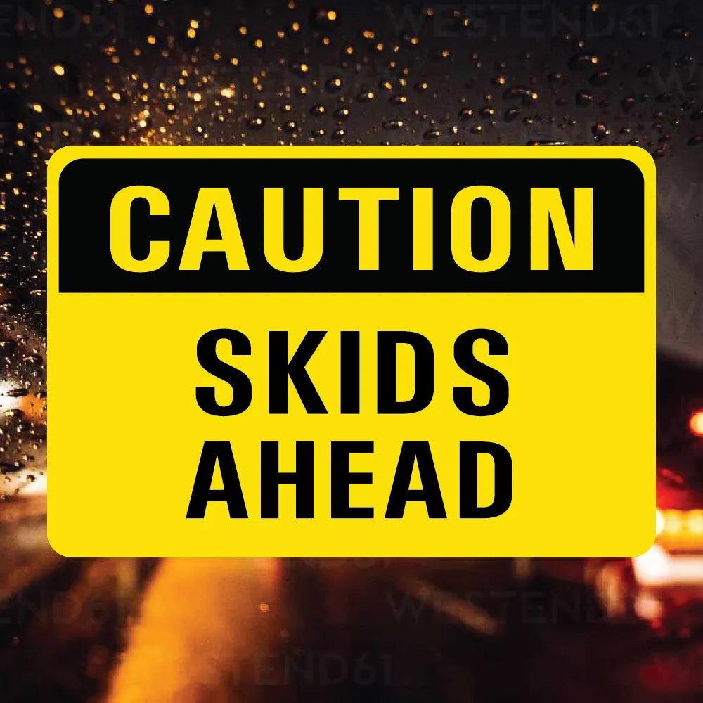 Caution - Skids Ahead Sticker