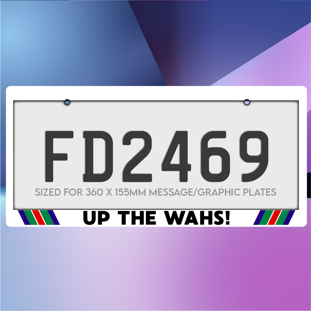 UP THE WAHS! Message Plate Frames