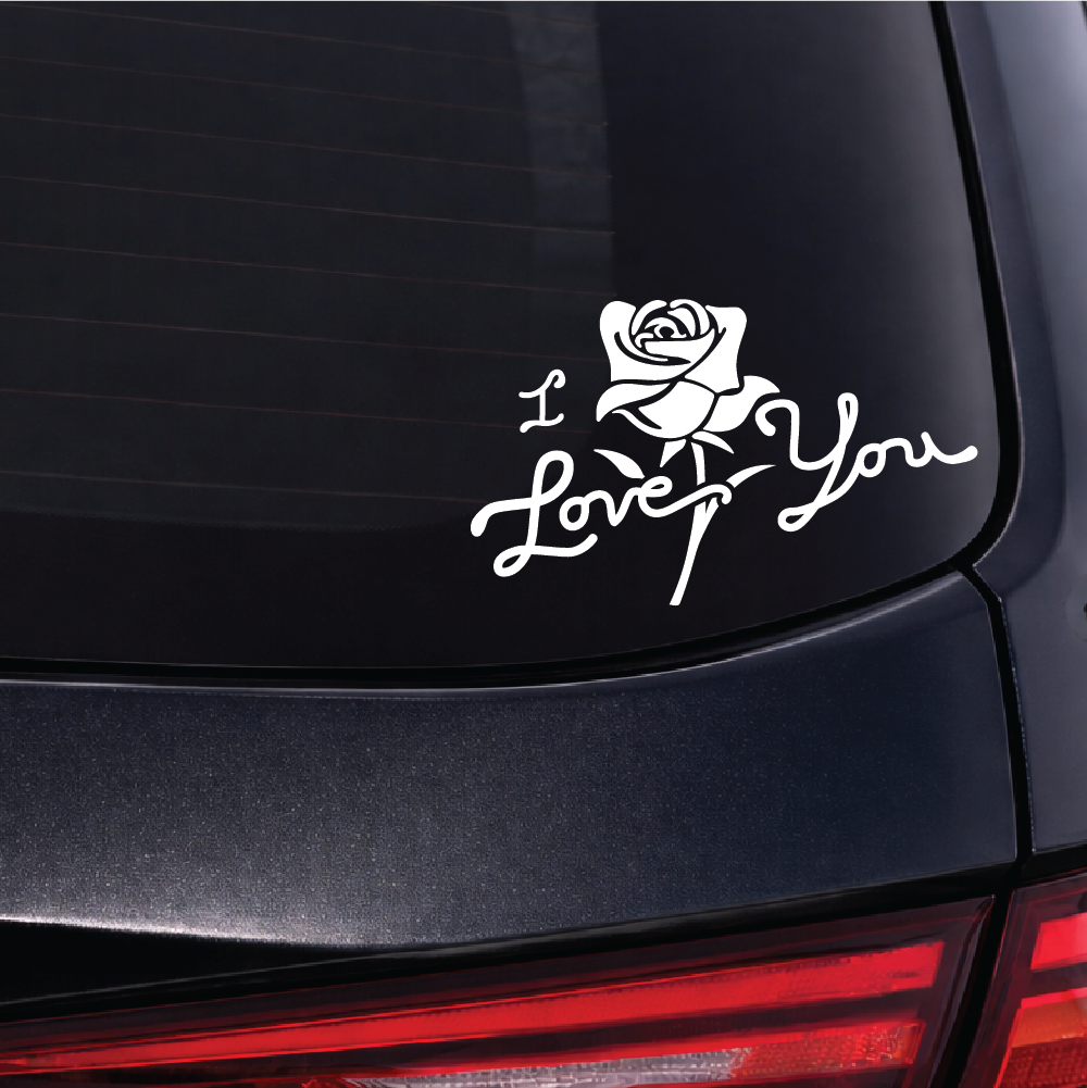 Love Rose Sticker - Choose Colour