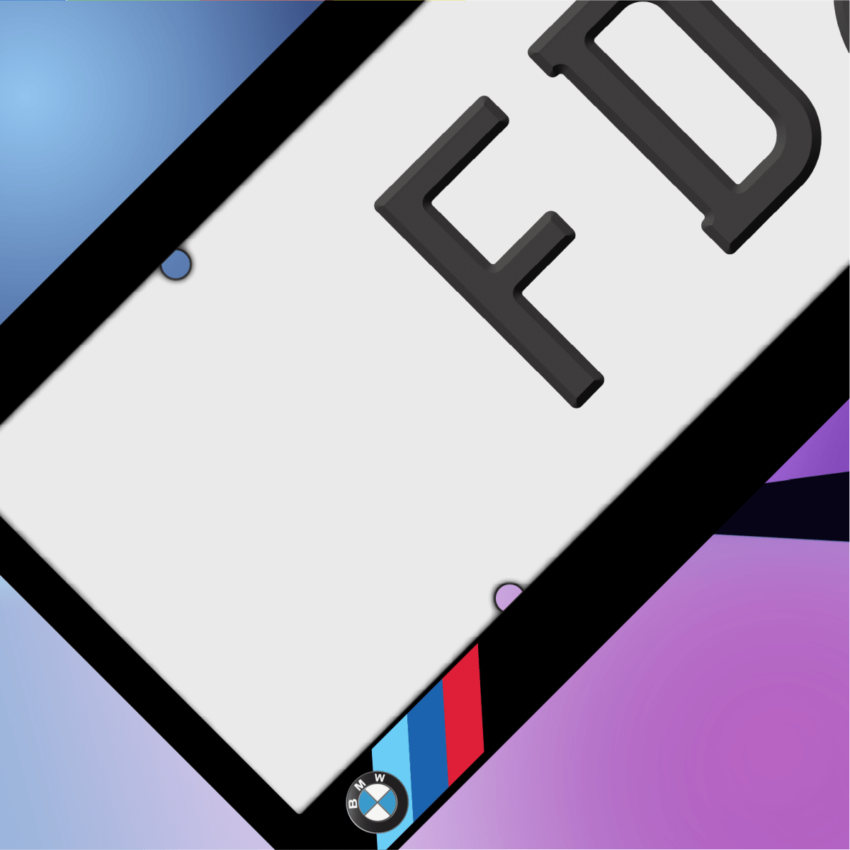 BMW MSport Euro Plate Frames - Filthy Dog Decals