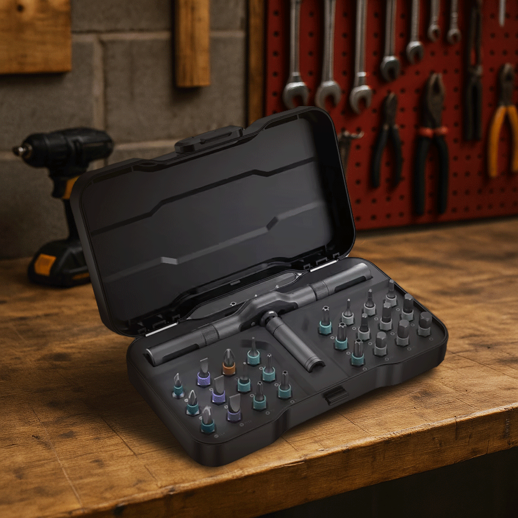 24in1 Magnetic Ratchet Screwdriver Set - Detachable T-Handle