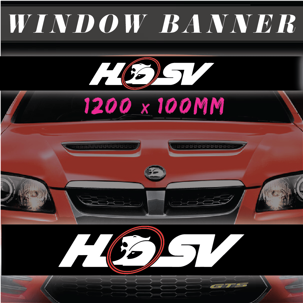 HSV - Windscreen Banner - Filthy Dog Decals