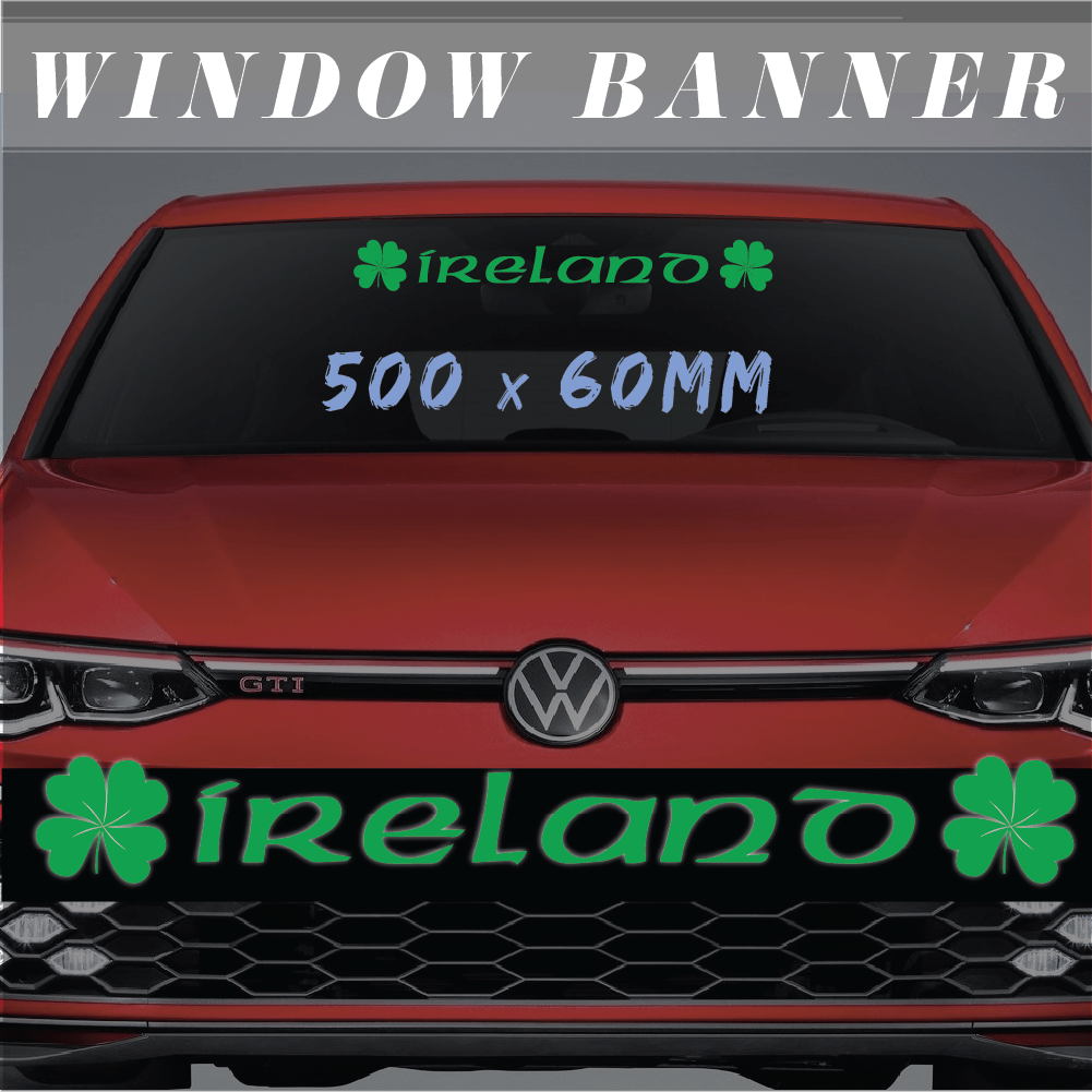 IRELAND - Windscreen Banner/Sticker - Filthy Dog Decals