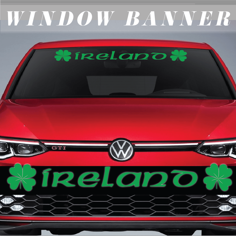 IRELAND - Windscreen Banner/Sticker - Filthy Dog Decals