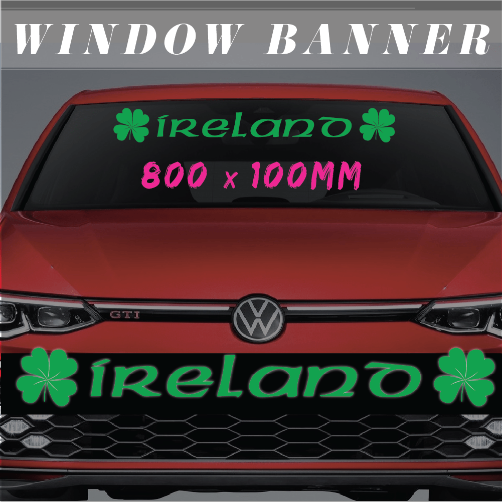 IRELAND - Windscreen Banner/Sticker - Filthy Dog Decals