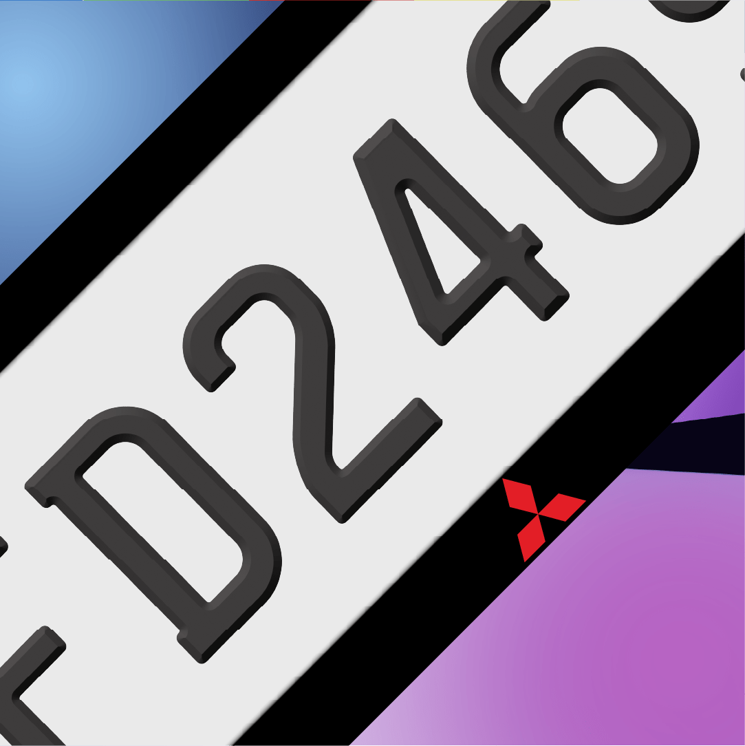 Mitsubishi Emblem Plate Frames - Filthy Dog Decals