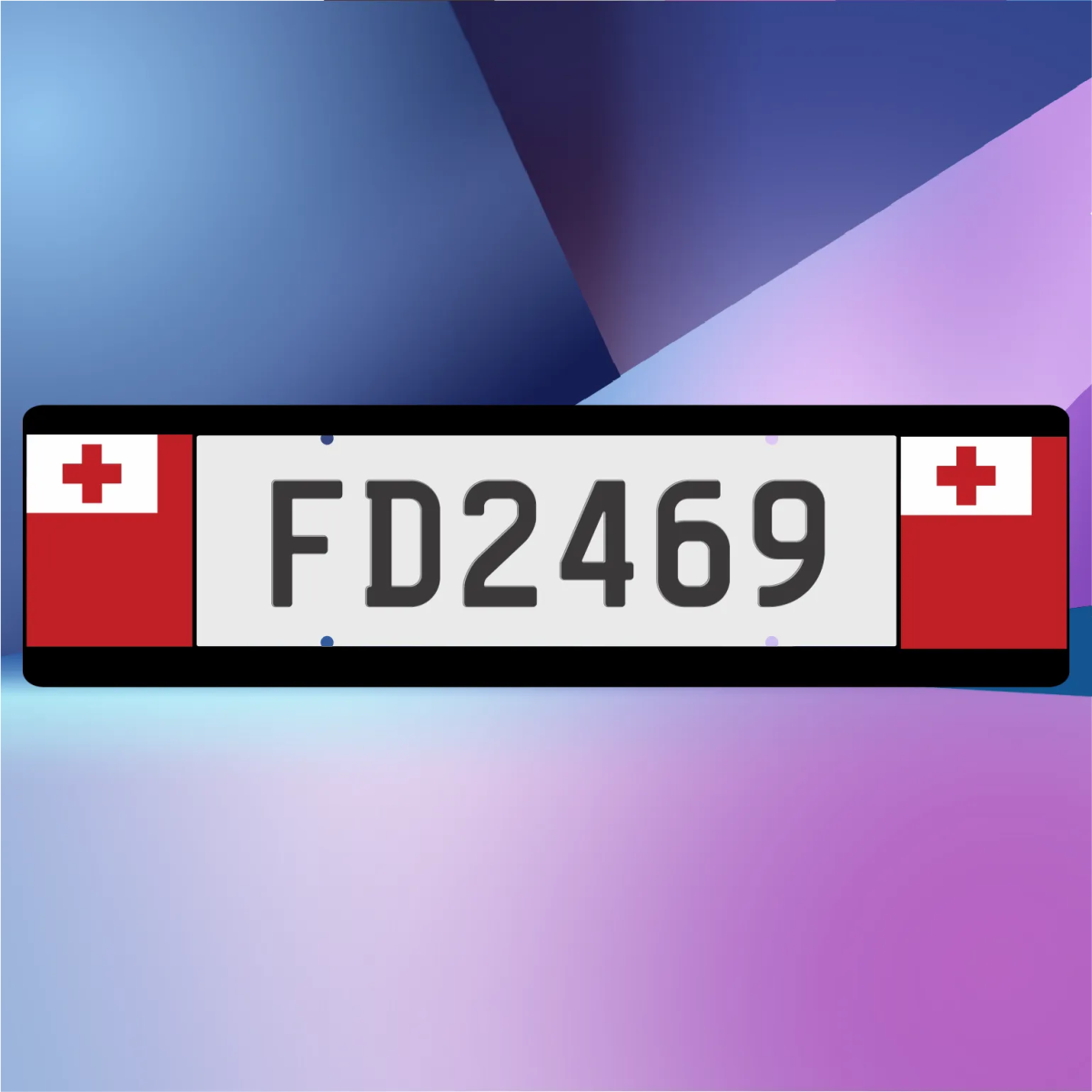 Tonga Winged Plate Frames - Filthy Dog Decals