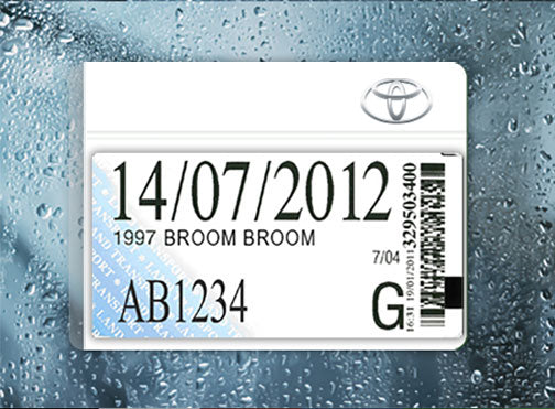 Toyota Emblem Silver on White