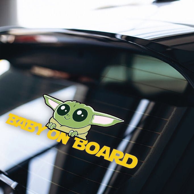 Baby Grogu on Board - Sticker - Filthy Dog Decals