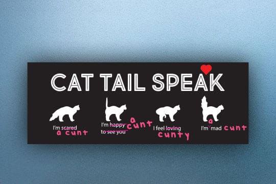 Cat Tail Speak - Sticker - Filthy Dog Decals