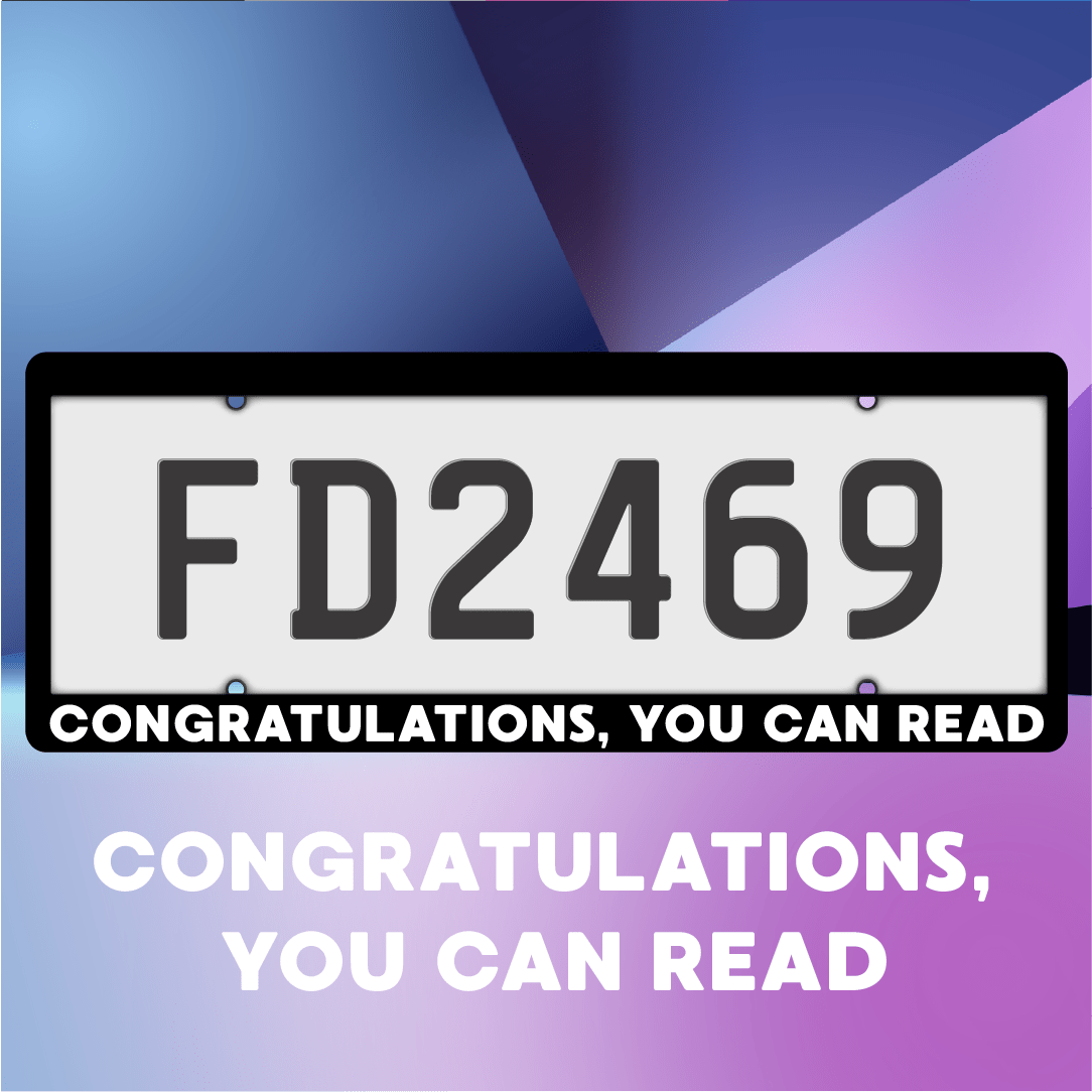 Congratulations Plate Frames - Filthy Dog Decals