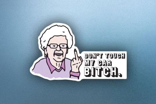 Don't Touch My Car Bitch - Sticker - Filthy Dog Decals