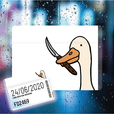 Duck with a knife - Filthy Dog Decals