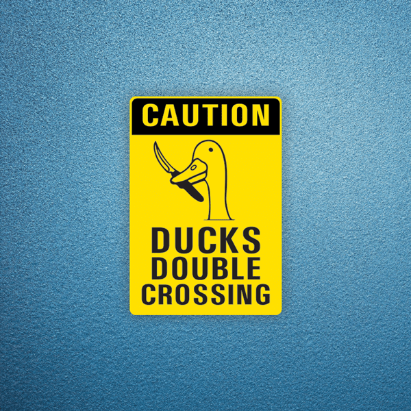 Ducks Double Crossing - Sticker - Filthy Dog Decals