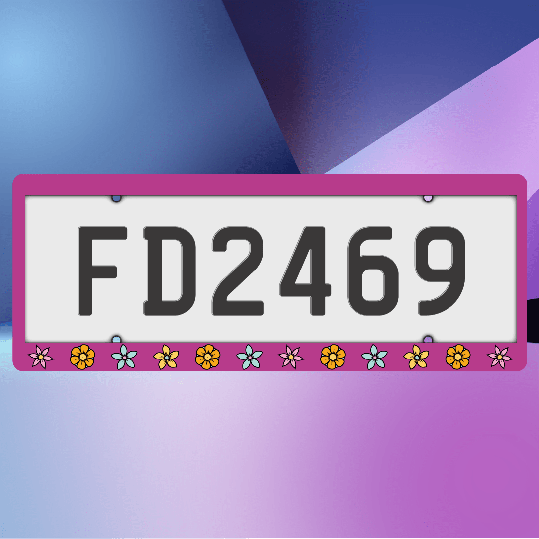 Flower Plate Frames - Filthy Dog Decals