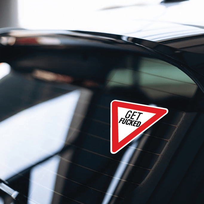 GIVE WAY - Sticker - Filthy Dog Decals