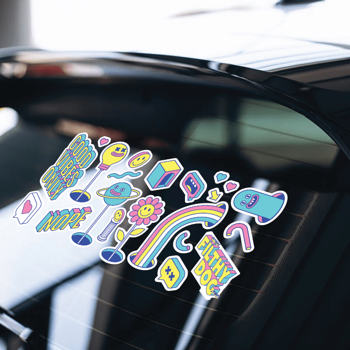 Good Vibes - Sticker Sheet - Filthy Dog Decals