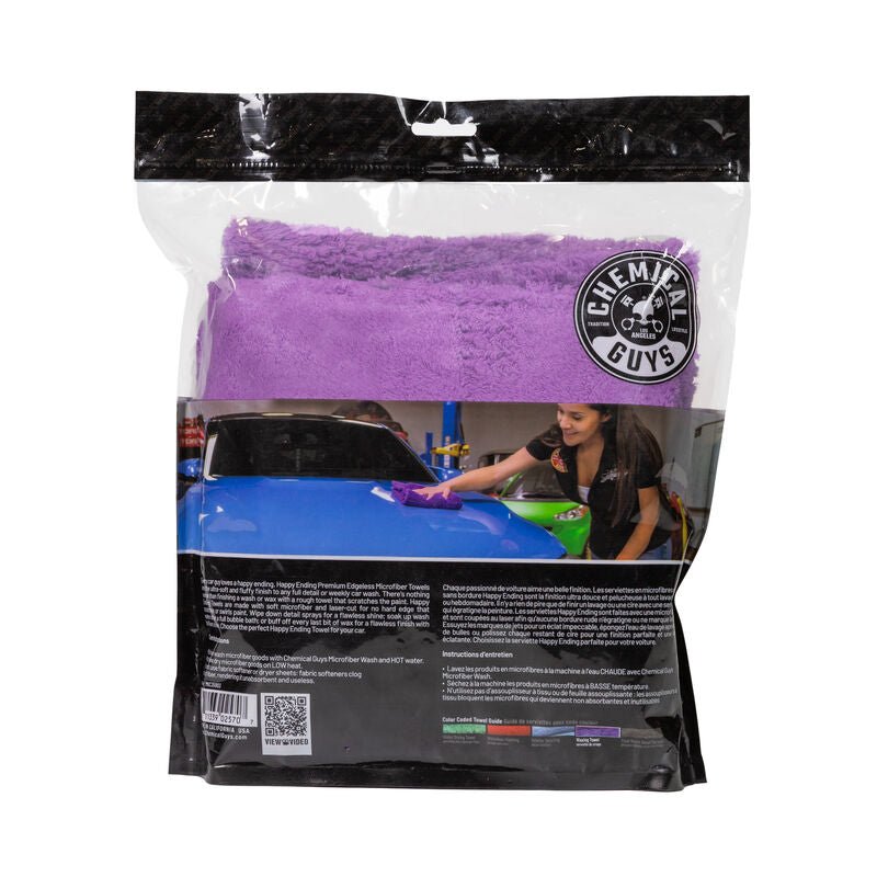 Happy Ending Edgeless Microfiber Towel Purple- (3 Pack) - Filthy Dog Decals