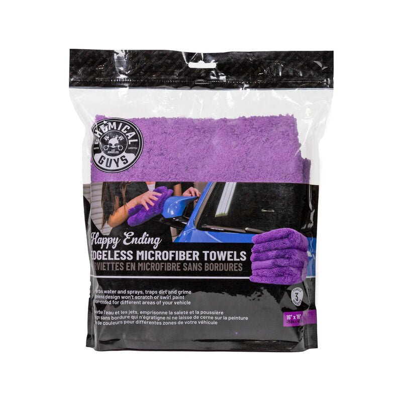 Happy Ending Edgeless Microfiber Towel Purple- (3 Pack) - Filthy Dog Decals
