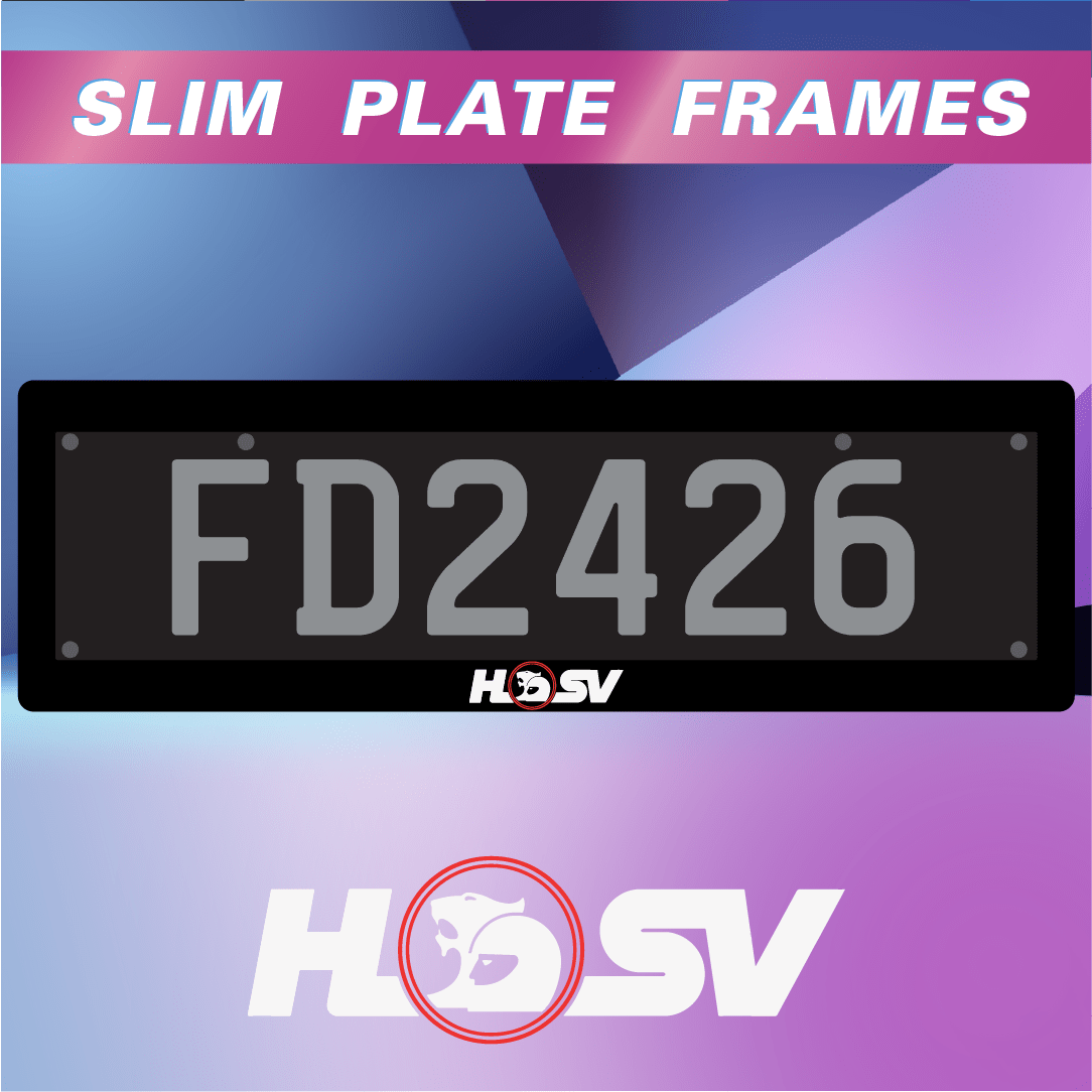 Holden HSV SLIM Plate Frames - Filthy Dog Decals