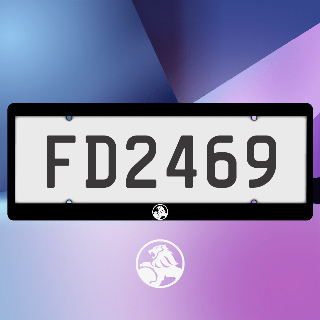 Holden White Plate Frames - Filthy Dog Decals