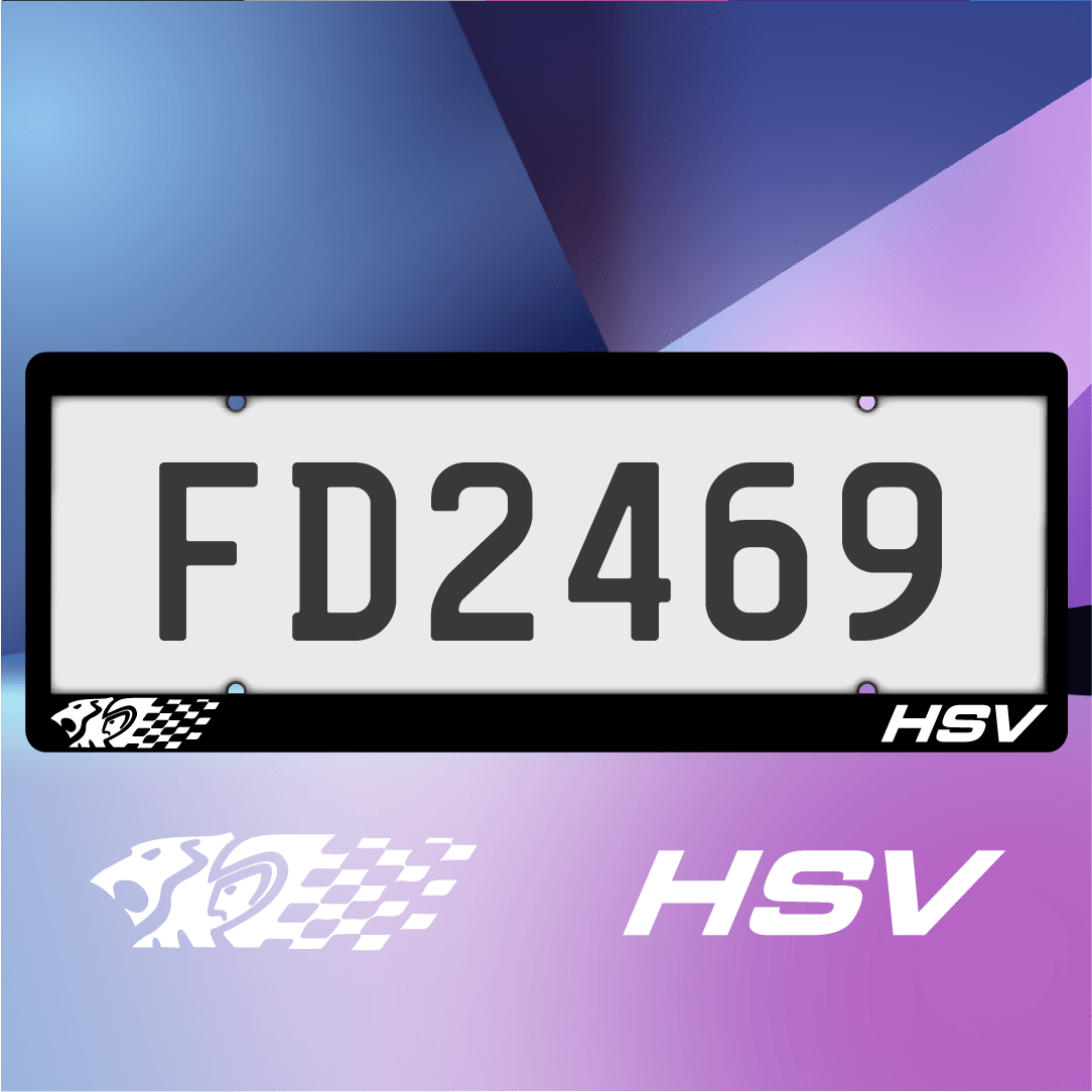 HSV Plate Frames - Filthy Dog Decals