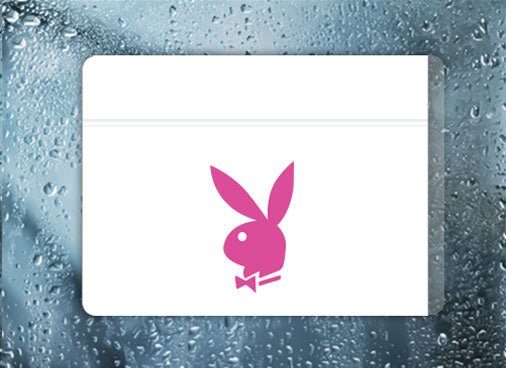 Playboy Bunny Pink on White - Filthy Dog Decals