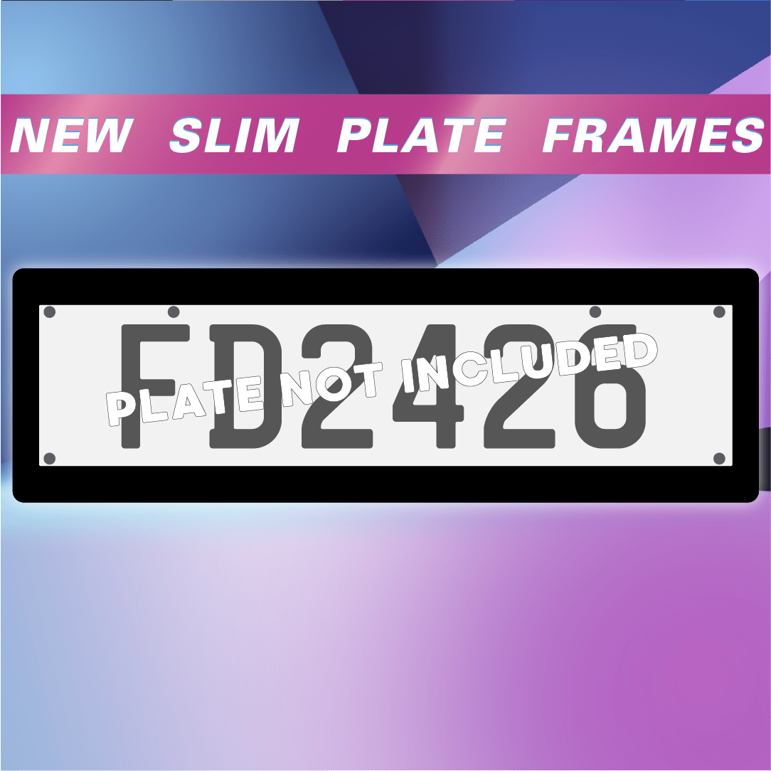 Slim Number Plate Frames - Black - Filthy Dog Decals