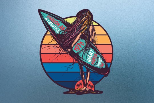 Surfer Chic - Sticker - Filthy Dog Decals