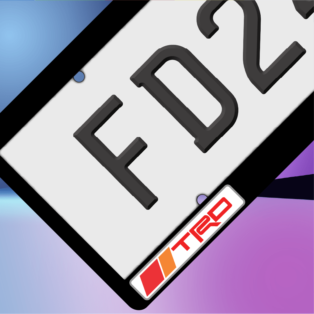 TRD Retro Plate Frames - Filthy Dog Decals