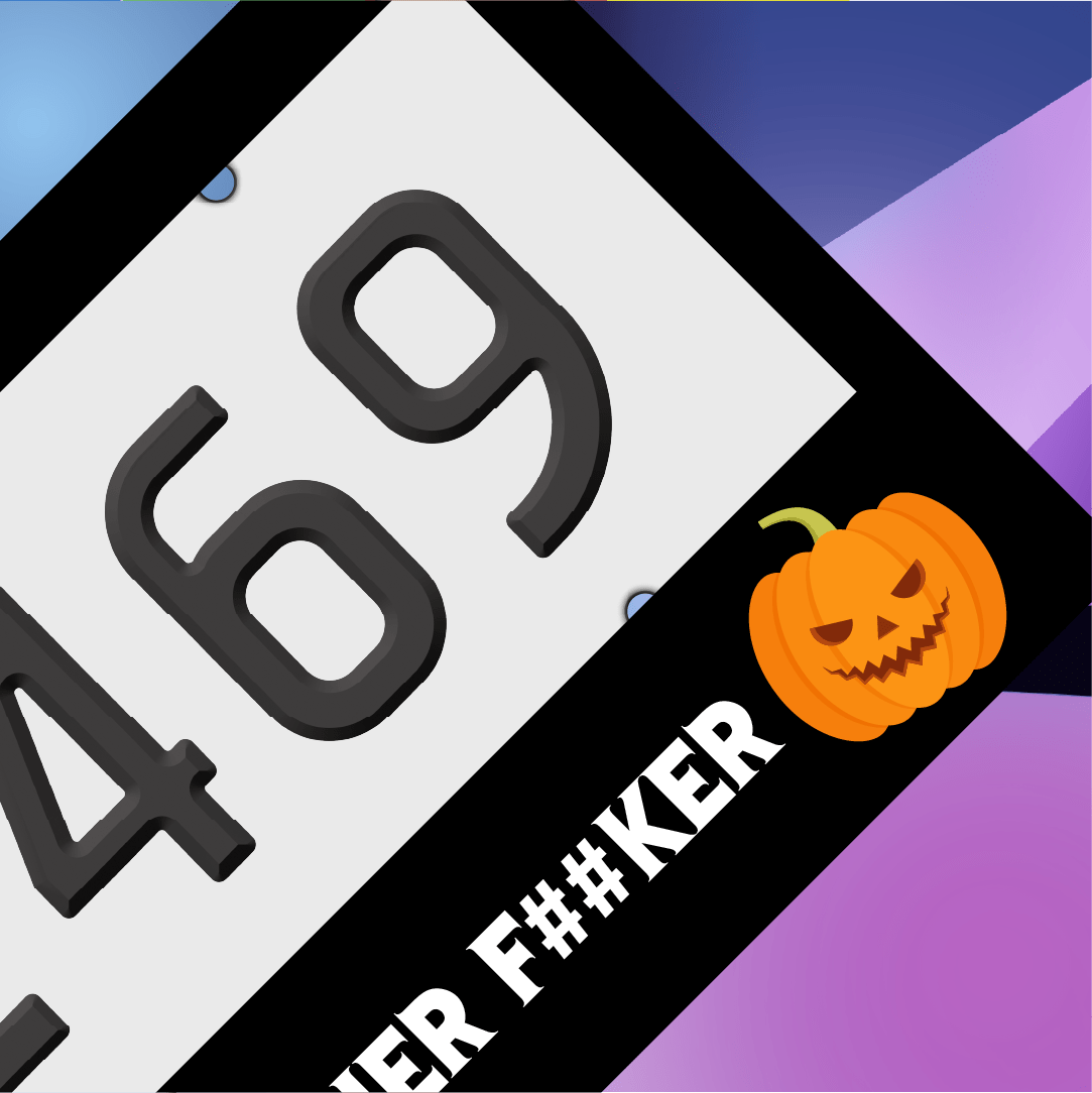 Trick or Treat Plate Frames - Filthy Dog Decals