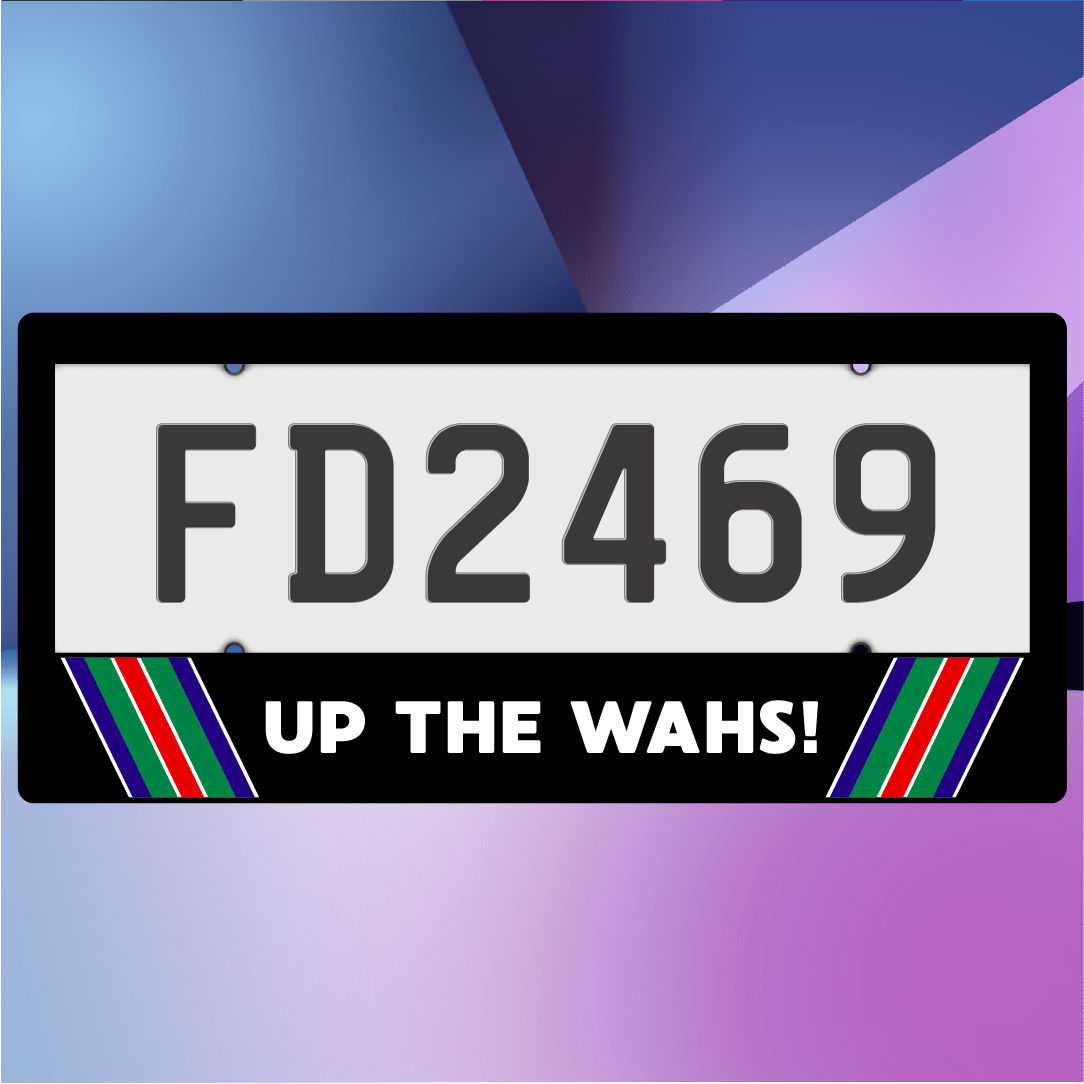 UP THE WAHS! Extended Plate Frames - Filthy Dog Decals