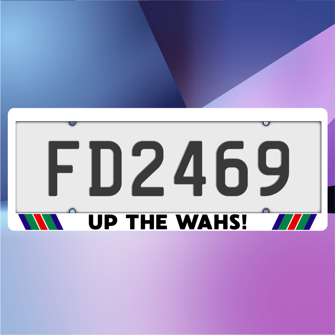 UP THE WAHS! Plate Frames - Filthy Dog Decals