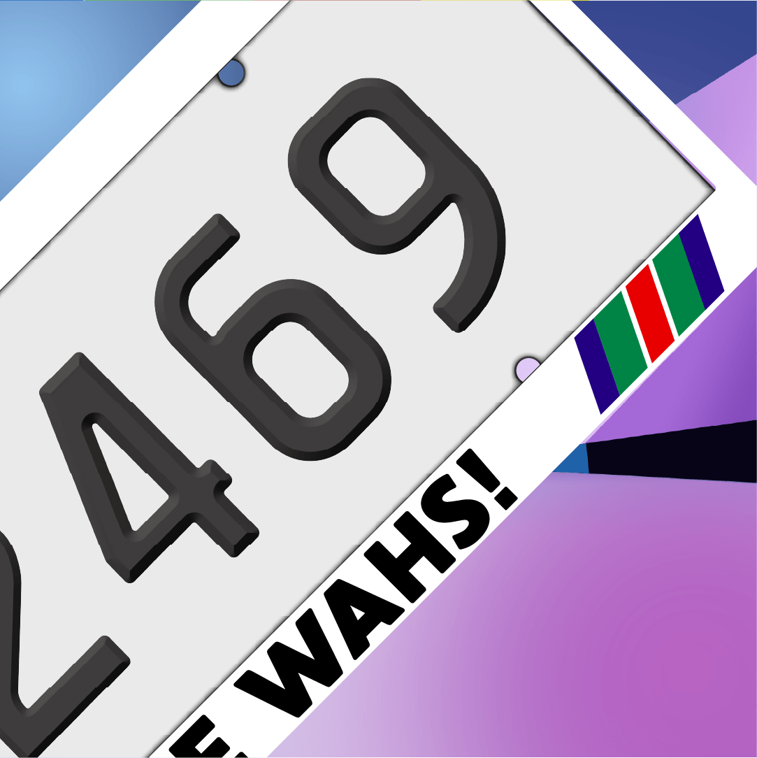 UP THE WAHS! Plate Frames - Filthy Dog Decals