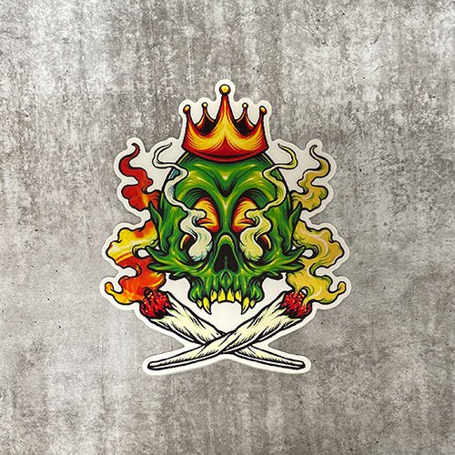 Weed Skull - Filthy Dog Decals