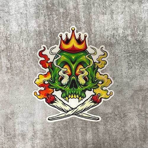 Weed Skull - Filthy Dog Decals