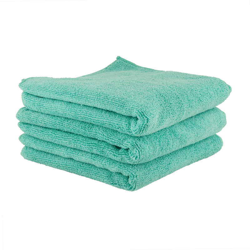 Workhorse Green Professional Grade Microfiber Towel 16"X16" (Exterior) (3 Pack) - Filthy Dog Decals