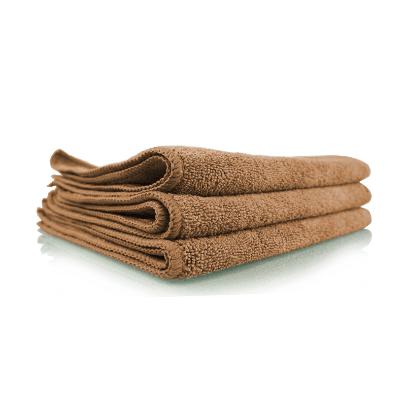 Workhorse Tan Brown Professional Grade Microfiber Towel 16"X16" (Leather & Vinyl) (3 Pack) - Filthy Dog Decals