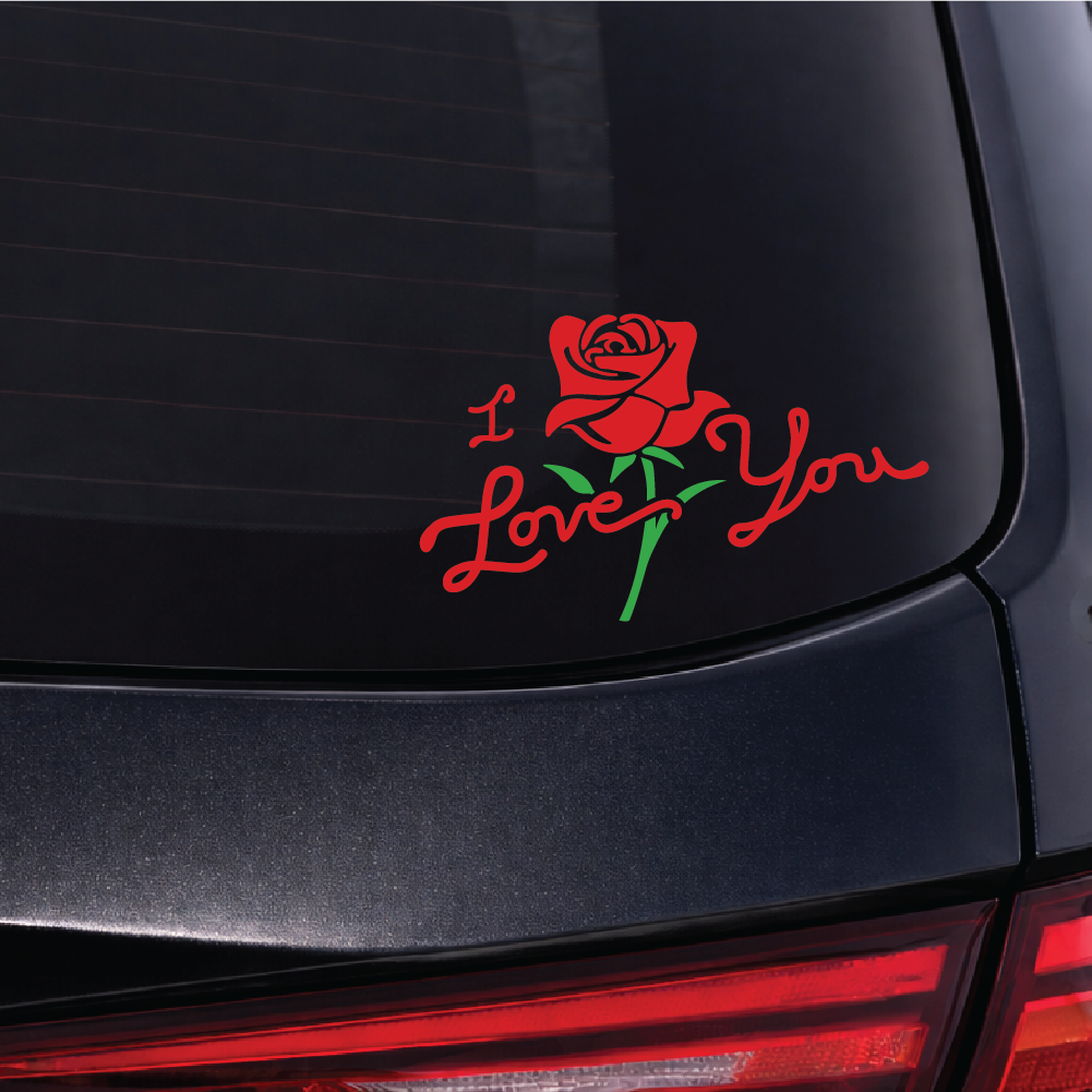 Love Rose Sticker - Choose Colour
