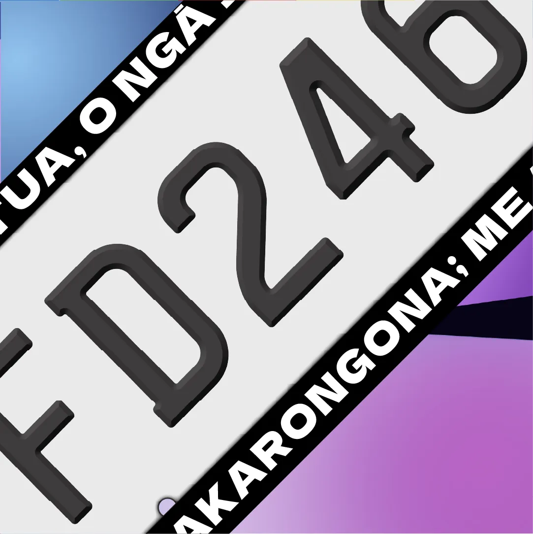 Te Reo Anthem Plate Frames