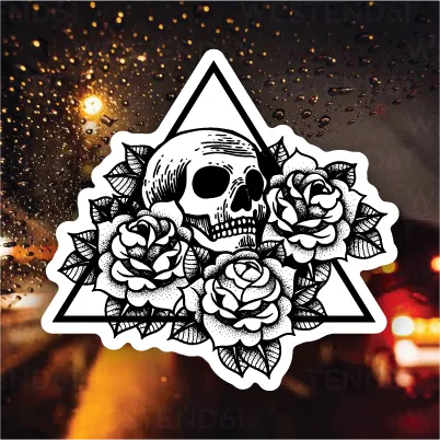 Flower Skull - Sticker