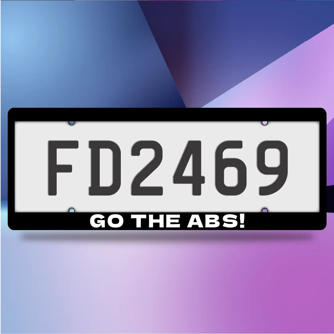 GO THE ABS! Plate Frames