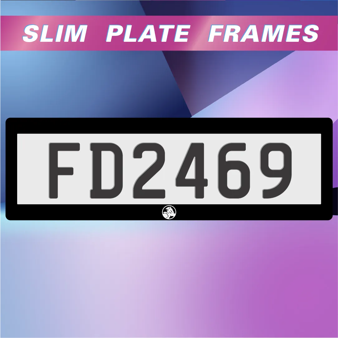 Holden White SLIM Plate Frames