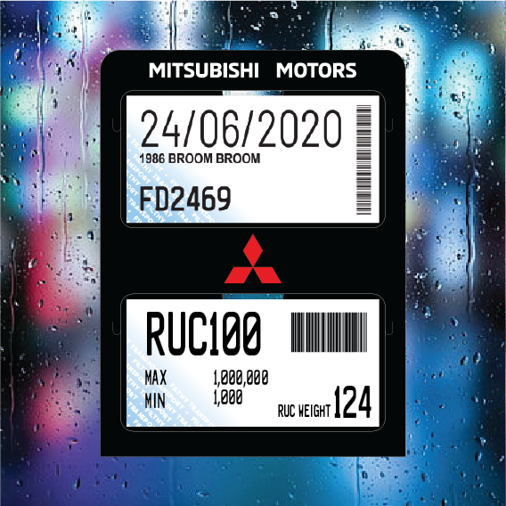 Mitsubihi Motors - Double Pocket Rego/RUC Holder