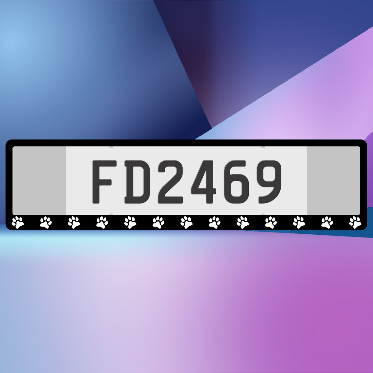 Paw Print Euro Plate Frames