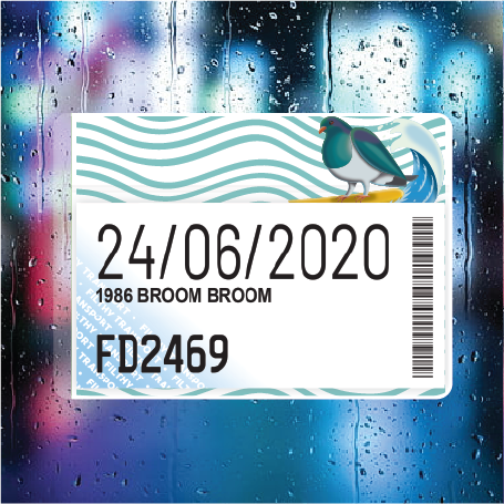 Surf'n Kereru on White