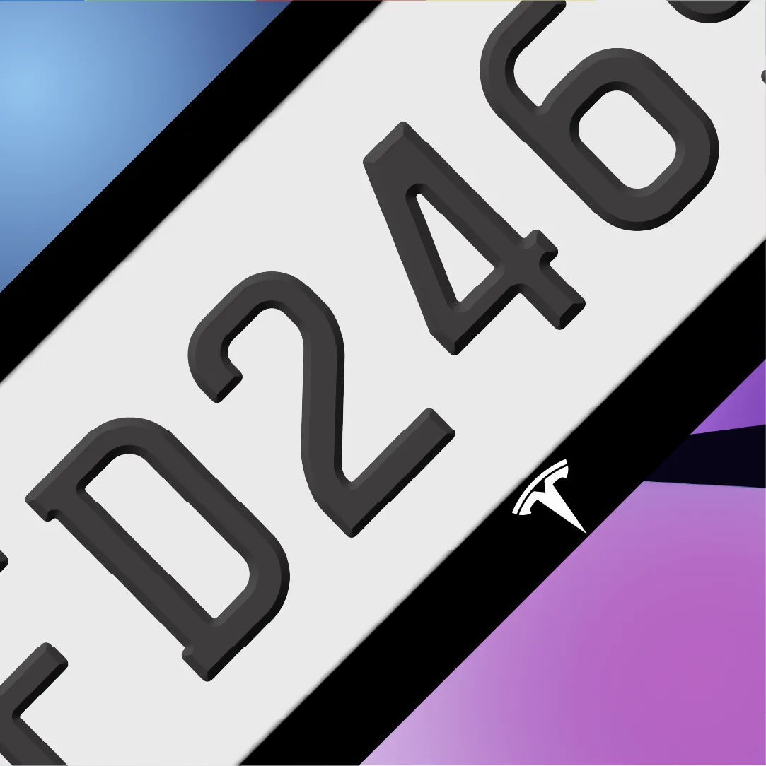 Tesla Emblem Plate Frames