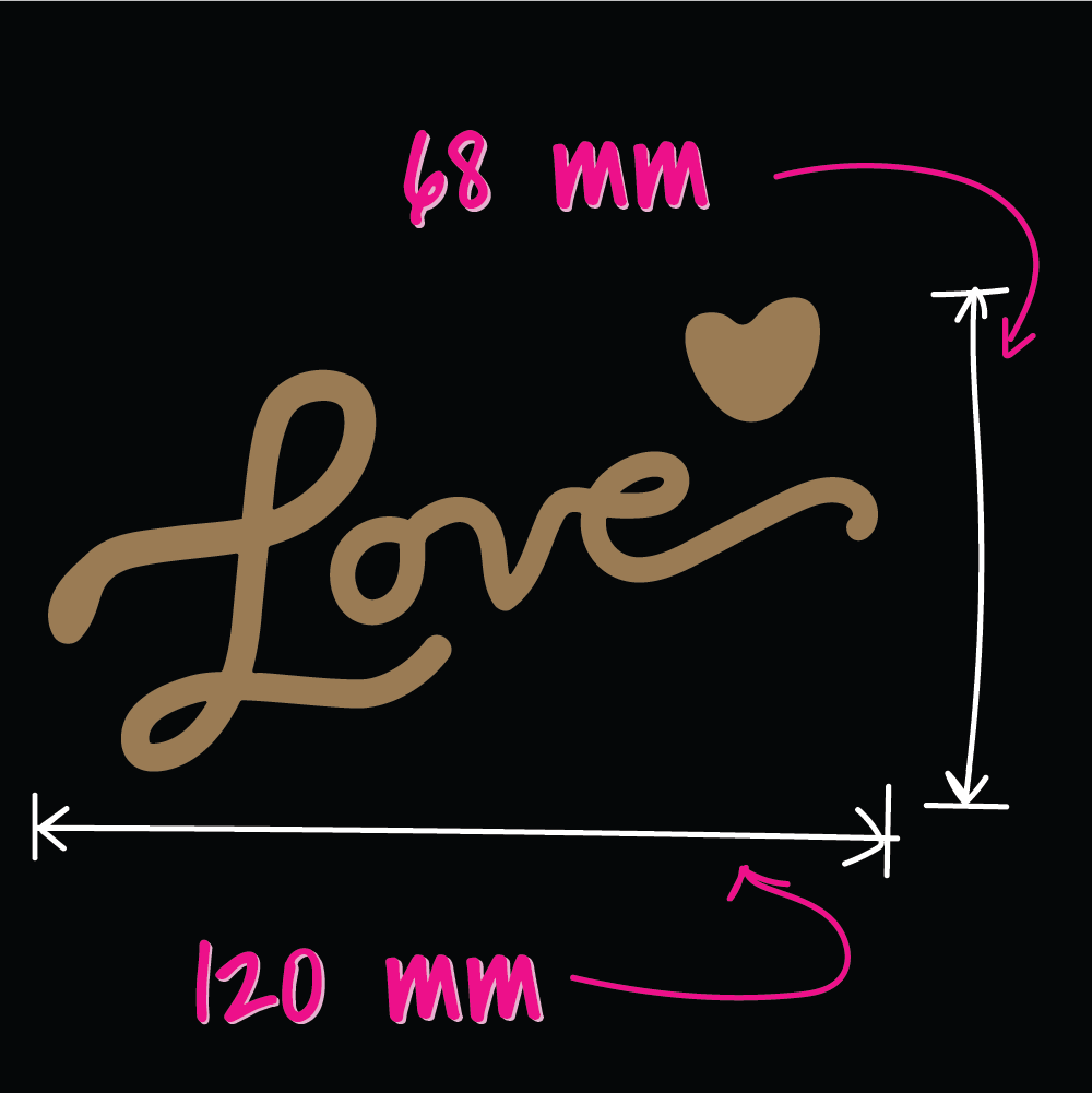 Love Sticker - Choose Colour