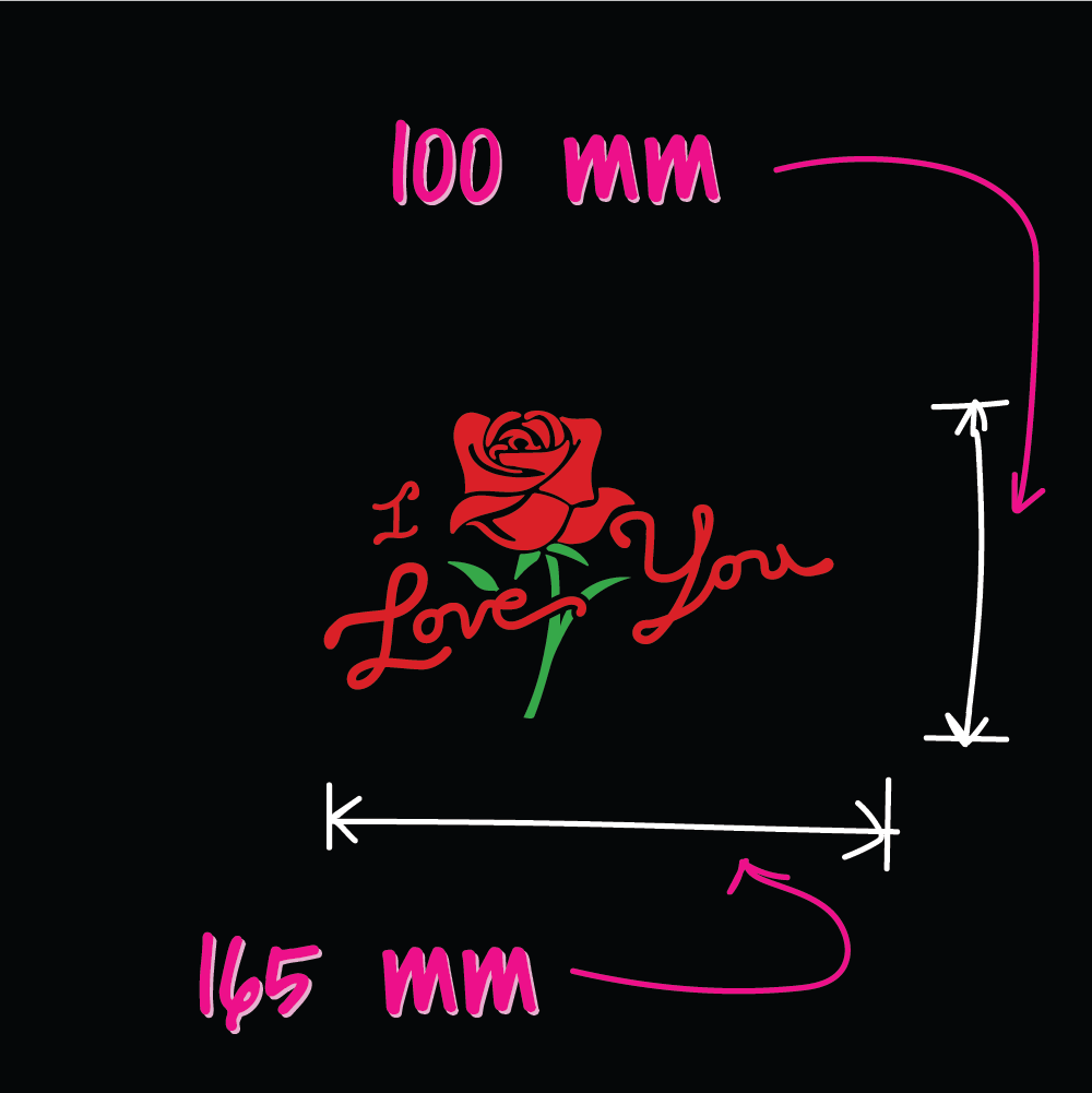 Love Rose Sticker - Choose Colour