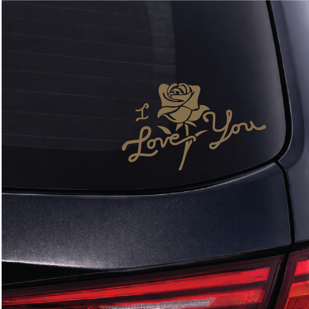 Love Rose Sticker - Choose Colour